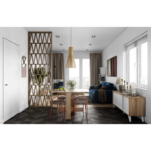 Rozkładany stół w dekorze dębu 76x28 cm Papillon – TemaHome-image-1