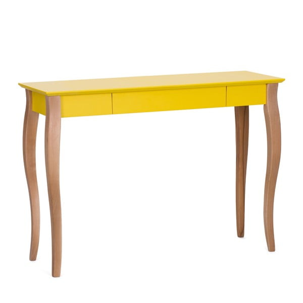 Żółte biurko Ragaba Lillo, dł. 105 cm