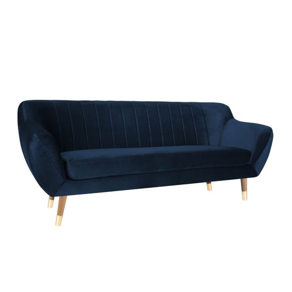 Ciemnoniebieska aksamitna sofa Mazzini Sofas Benito, 188 cm-image-2