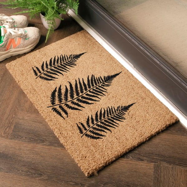 Wycieraczka z włókna kokosowego 40x60 cm Fern Leaf – Artsy Doormats-image-1