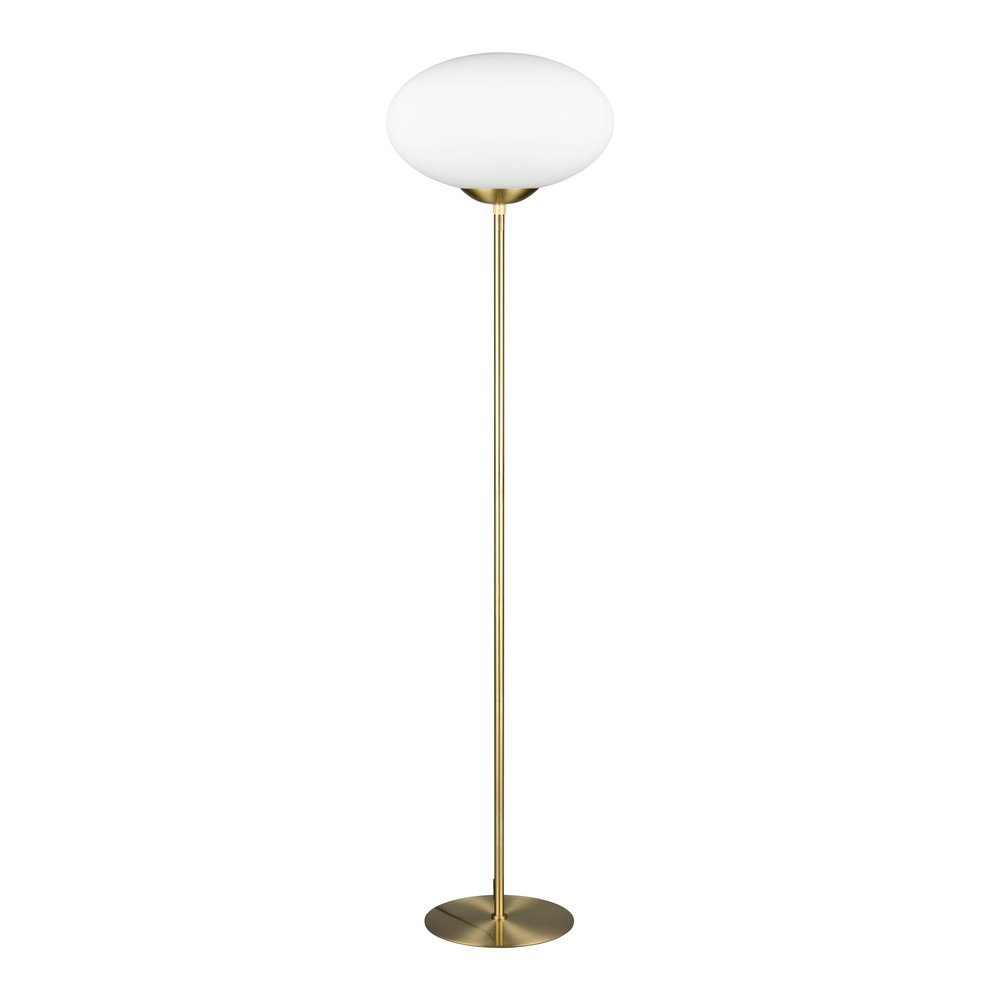 Lampa stojąca w kolorze mosiądzu ze szklanym kloszem (wysokość 150 cm) Fomento – Trio (zdjęcie 4)
