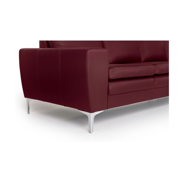 Czerwona sofa z prawostronnym szezlongiem Scandic Twigo-image-3