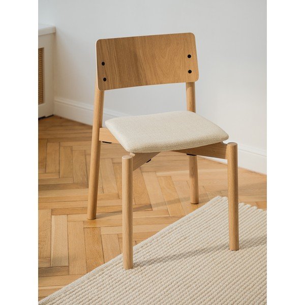 Krzesło sztaplowane w dekorze dębu w naturalnym kolorze Wem – noo.ma-image-1