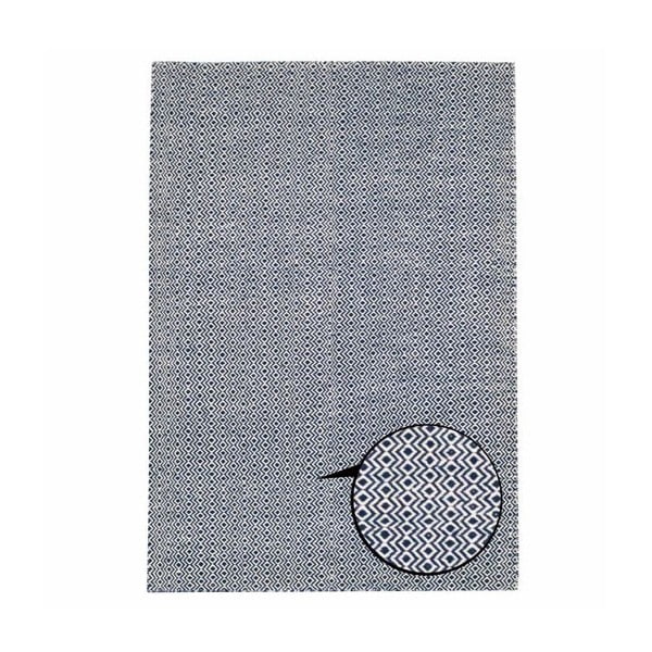 Ręcznie tkany dywan Flat Blue Waves, 150x215 cm