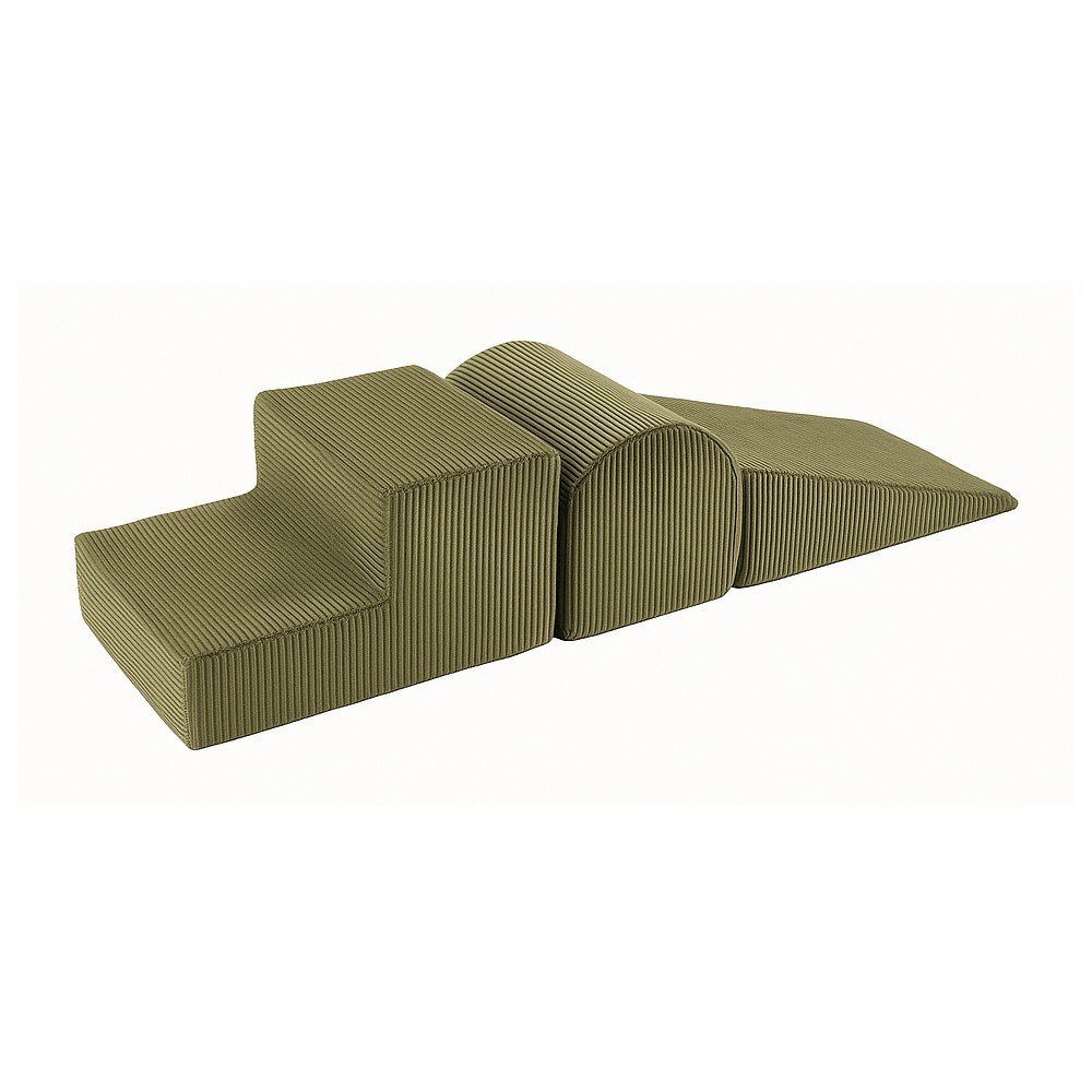 Sztruksowy piankowy plac zabaw 3 szt. w kolorze khaki wysokość 30 cm 45x143 cm – Meowbaby