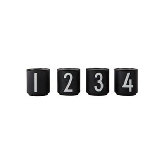 Porcelanowe świeczniki zestaw 4 szt. Mini – Design Letters