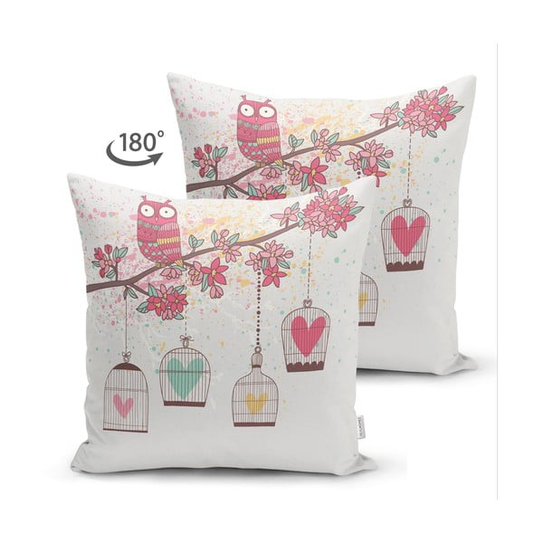 Poszewka na poduszkę Minimalist Cushion Covers Heart Flowers, 45x45 cm