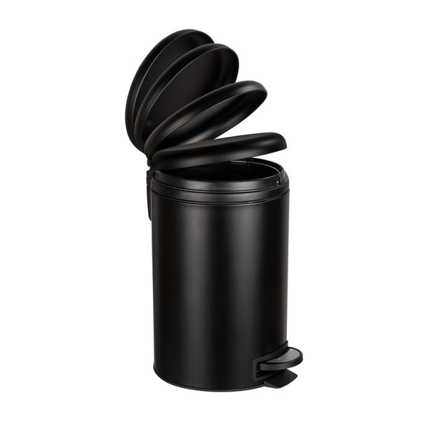 Czarny kosz na śmieci Wenko Leman Easy Close, 12 l-image-1