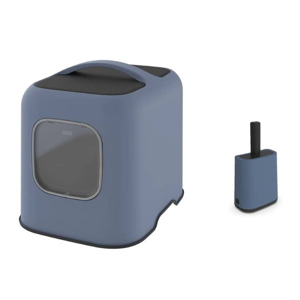 Ciemnoniebieski zestaw kuwety i łopatki Biala – Rotho