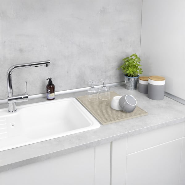 Beżowa gumowa podkładka do naczyń 40x30 cm Maxi – Wenko-image-3