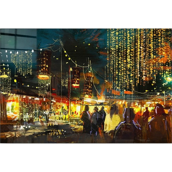 Szklany obraz 100x70 cm City Street – Wallity