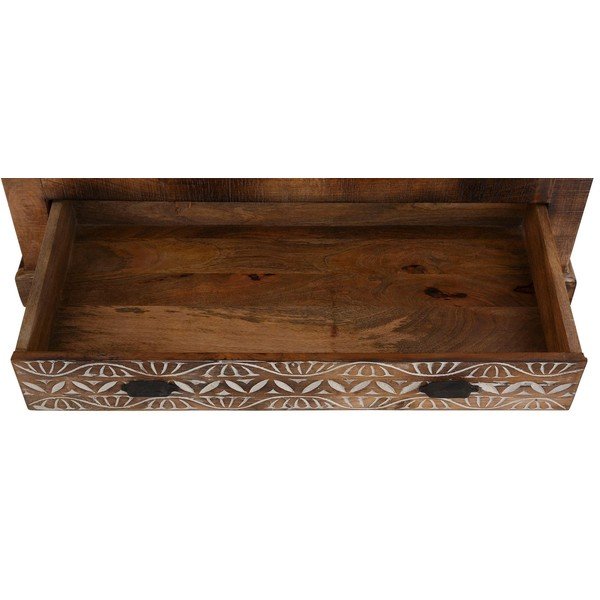 Brązowa szafa z litego drewna mango 190x45 cm Maneesh – Støraa-image-4