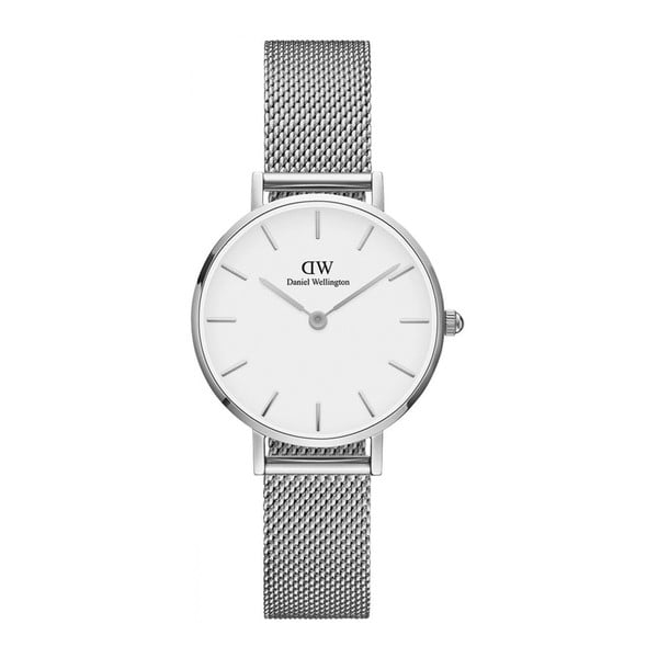 Zegarek damski w srebrnej barwie z białym cyferblatem Daniel Wellington Petite, ⌀ 28 mm