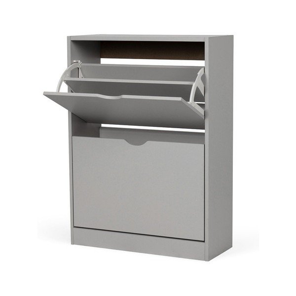 Szara uchylna szafka na buty 50x82x24 cm Stelo – Bonami Essentials-image-2