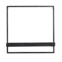 Czarna matowa półka z drewna jodłowego Maddison – Light & Living