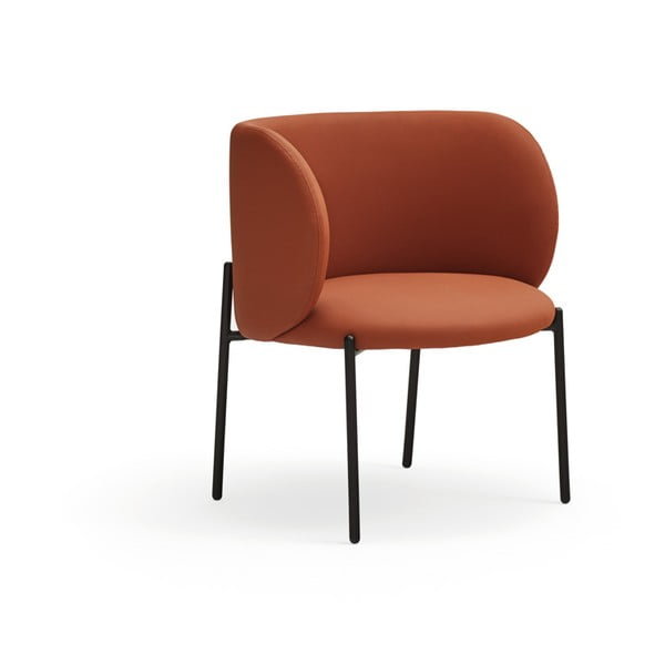 Pomarańczowy fotel z imitacji skóry Mogi – Teulat