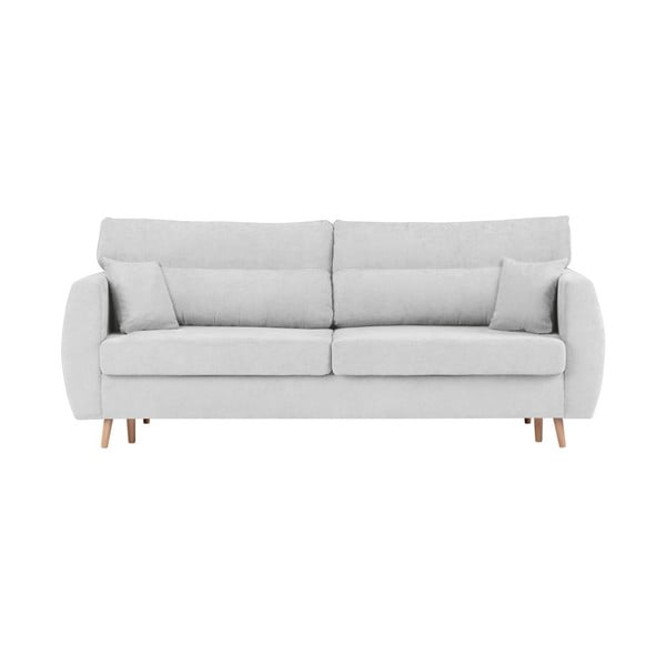 3-osobowa sofa rozkładana ze schowkiem w kolorze srebrnym Cosmopolitan design Sydney