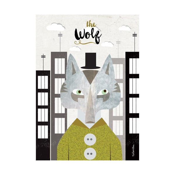 Plakat NiñaSilla The Wolf, 21x42 cm