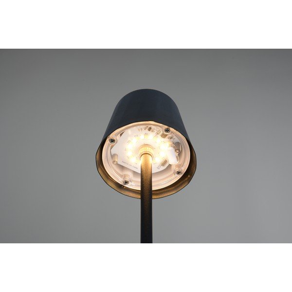 Lampa stołowa LED w kolorze matowej czerni z metalowym kloszem (wysokość 21 cm) Diaz – Reality-image-2