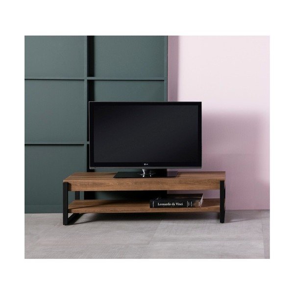 Brązowa szafka pod TV z czarnymi nogami Marckeric Melody-image-3