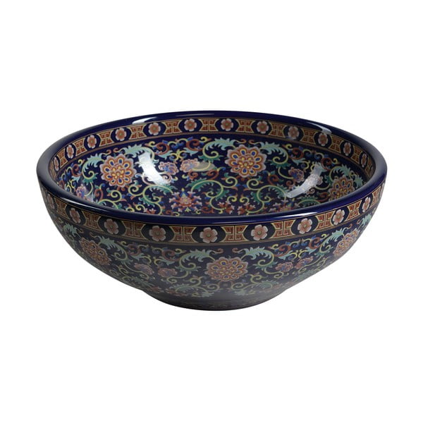 Ciemnoniebieska ceramiczna okrągła umywalka ø 41 cm Priori – Sapho-image-2