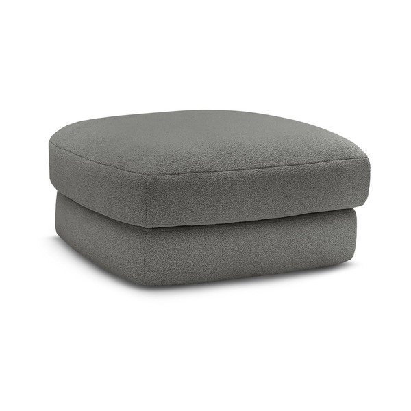 Ciemnoszary podnóżek z materiału bouclé Leonore – Bobochic Paris