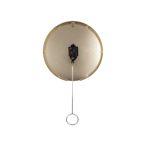 Biały wahadłowy zegar ścienny Karlsson Pendulum, ø 34 cm-image-1