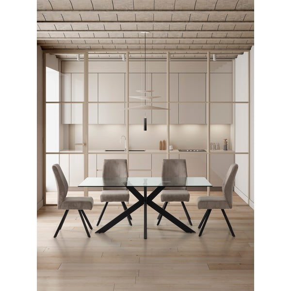 Jasnoszare sztruksowe krzesła zestaw 2 szt. Anibal – Marckeric-image-1