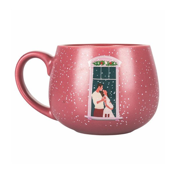 Różowy świąteczny kubek porcelanowy 400 ml Pink Xmas – VDE Tivoli 1996-image-2