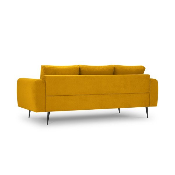 Żółta sofa z aksamitnym obiciem Interieurs 86 Octave-image-3