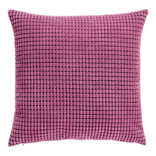 Różowa poduszka pikowana z wypełnieniem, 45x45cm