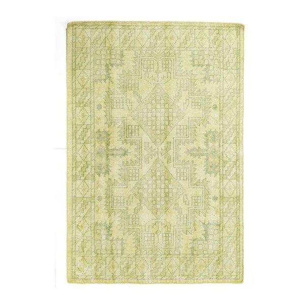 Limetkovy dywan wełniany ręcznie wiązany Sentimental, 140x200 cm