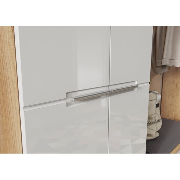 Biała szafa w dekorze dębu 60x198 cm Aledo – Germania-image-1