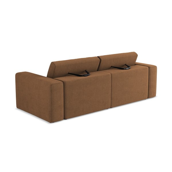 Brązowa sofa modułowa 224 cm Kalea – Makamii-image-3