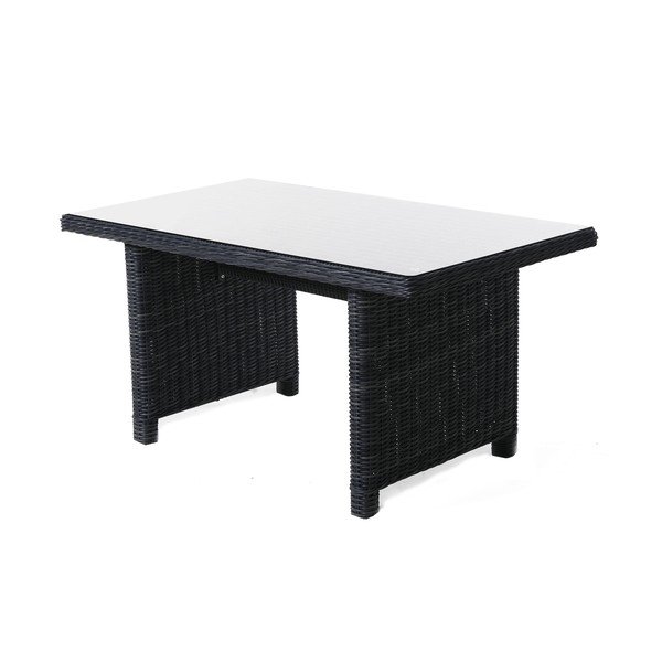 Szary zestaw ogrodowych mebli wypoczynkowych ze sztucznego rattanu dla 9 Houston – Rojaplast-image-1