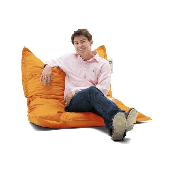 Pomarańczowy ogrodowy worek do siedzenia Mattress – Floriane Garden-image-1