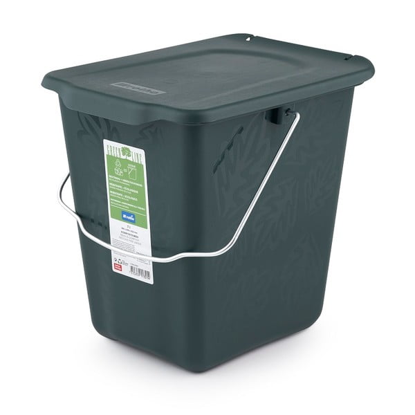 Ciemnozielony pojemnik na odpadki organiczne 7 l Greenlije – Rotho