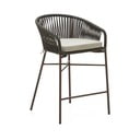 Zielony metalowy/tapicerowany hoker ogrodowy Yanet – Kave Home