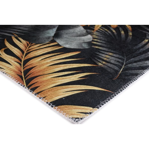 Dywan w ciemnoniebiesko-złotym kolorze odpowiedni do prania 160x230 cm Midnight Leaves – Vitaus-image-2