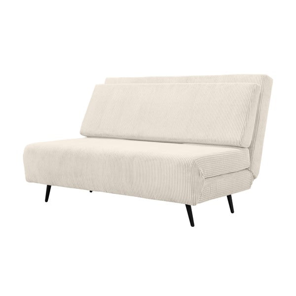 Kremowa sztruksowa rozkładana sofa 140 cm Mallory – Støraa-image-2