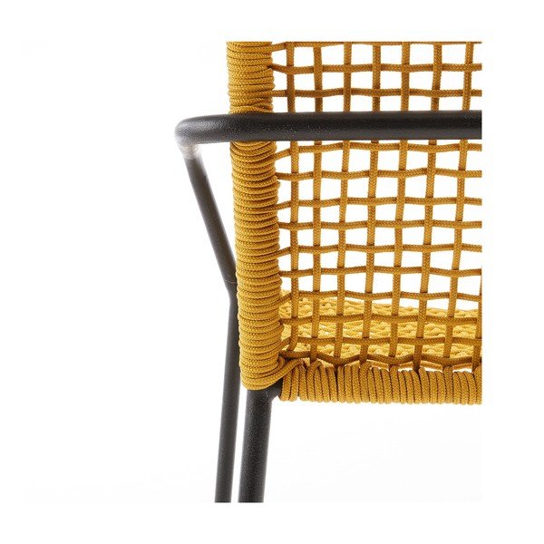 Żółte krzesło ogrodowe Kave Home Boomer-image-4