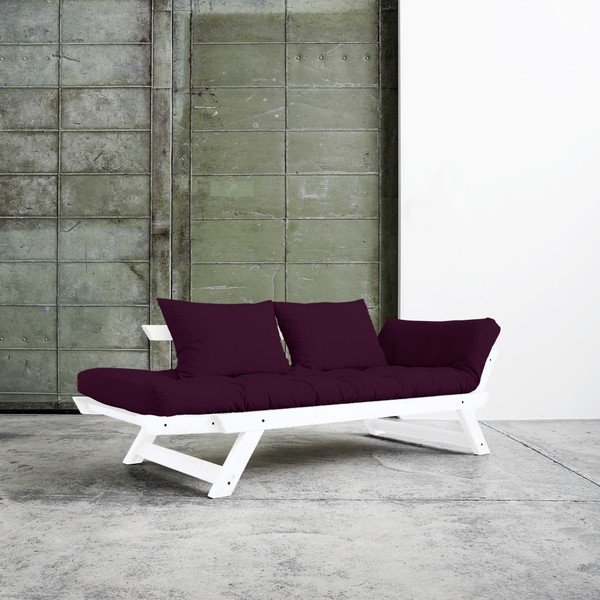 Sofa rozkładana Karup Bebop White/Purple Plum-image-1