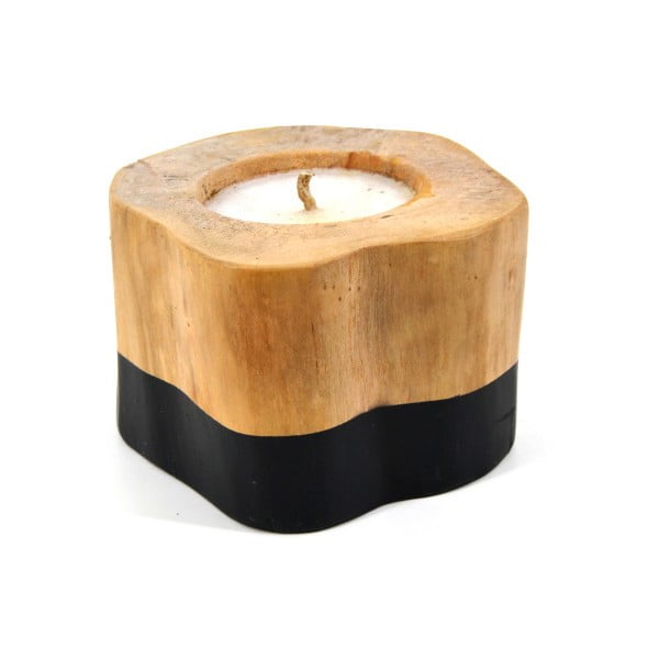 Czarna świeczka z drewna tekowego Moycor Masella