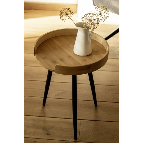 Bambusowy okrągły stolik ø 40 cm Loft – Wenko-image-2