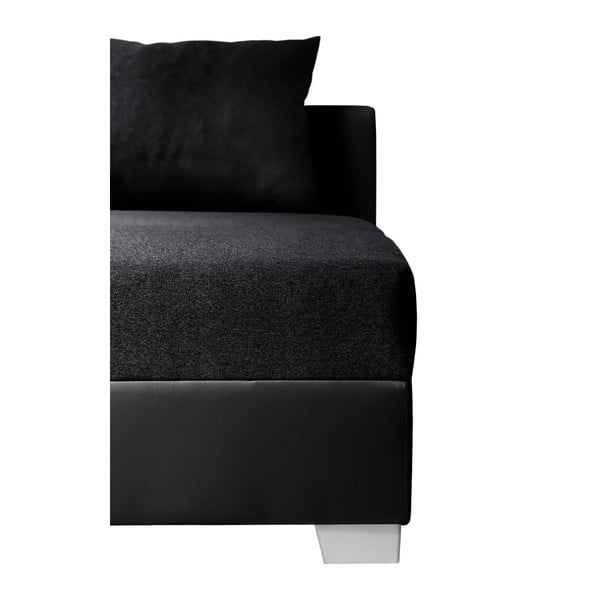 Czarny narożnik lewostronny z dodatkowym modułem INTERIEUR DE FAMILLE PARIS Aventure-image-1