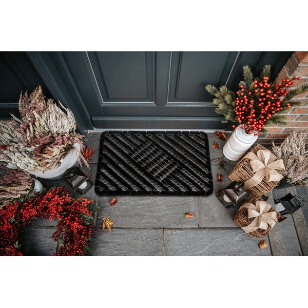 Wycieraczka z włókna kokosowego 45x75 cm Coco Black – Hanse Home-image-1