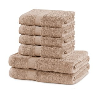 Zestaw 6 beżowych ręczników DecoKing Marina