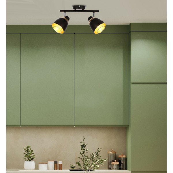 Czarna lampa sufitowa z metalowym kloszem 41.5x10 cm Aleksandria – Candellux Lighting-image-1