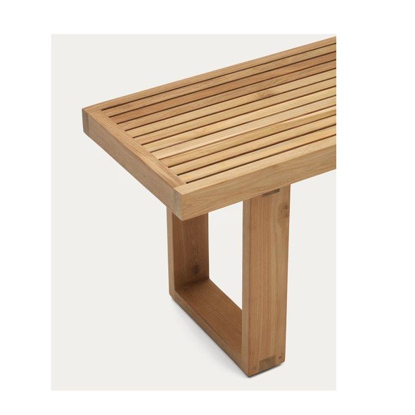 Drewniana ławka ogrodowa w naturalnym kolorze Canadell – Kave Home-image-3