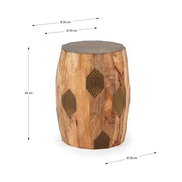 Okrągły stolik z litego drewna mango ø 29 cm Fabia – MOME-image-4